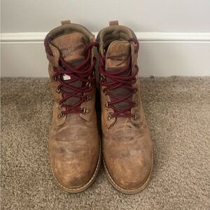 Brown Combat Moto Boots Rugged Durable Design